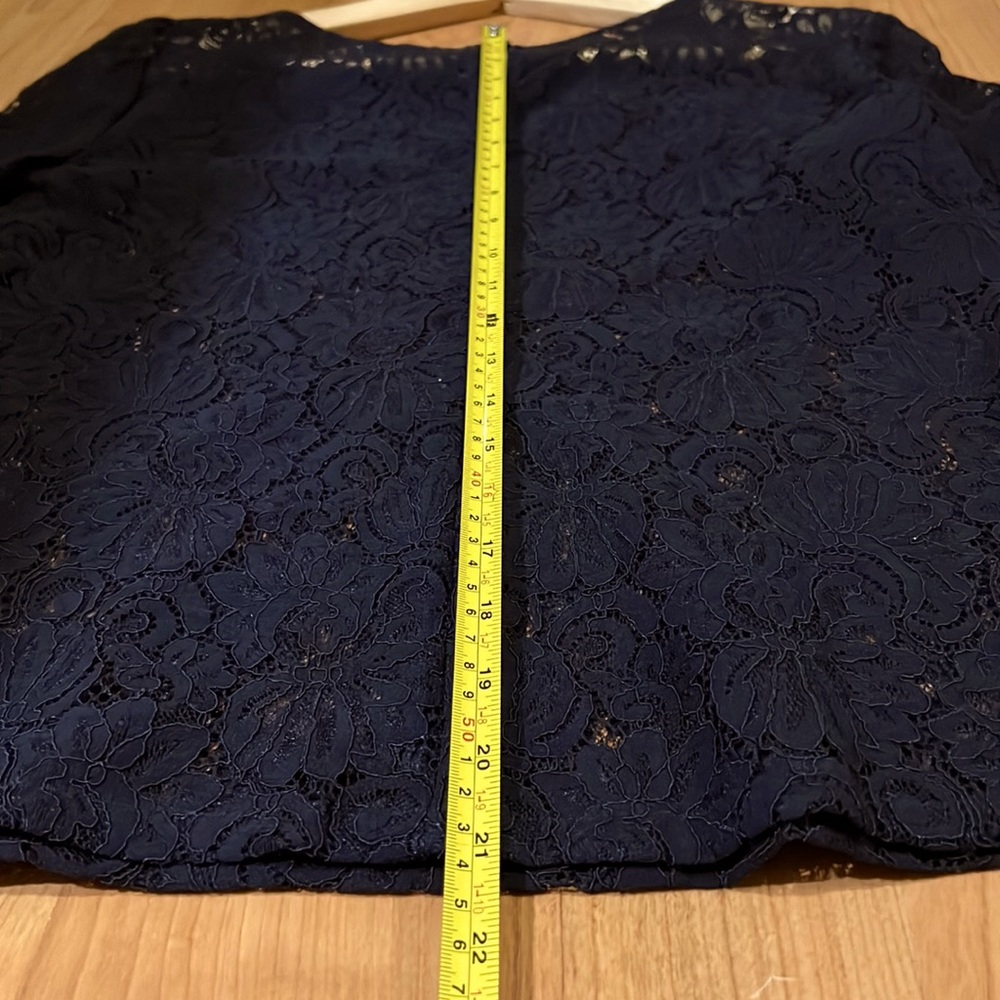 Loft dark blue lace top with bell sleeves - Picture 10 of 15
